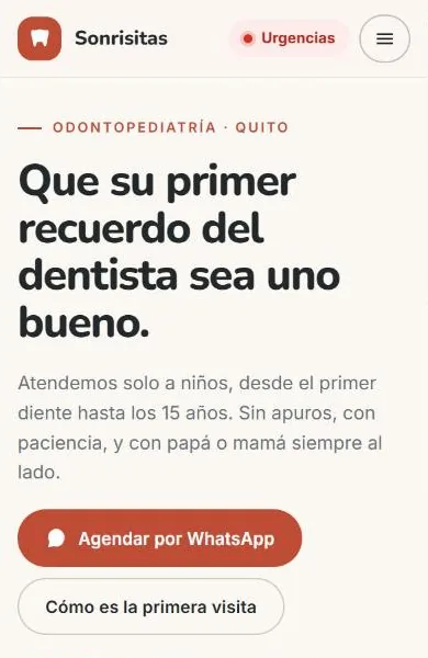 Sitio de Sonrisitas en el celular